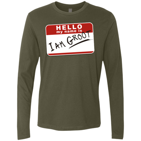 T-Shirts Military Green / Small I am Groot Men's Premium Long Sleeve