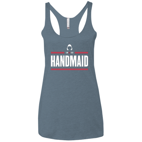 T-Shirts Indigo / X-Small I Am Not Your Handmaid Women's Triblend Racerback Tank