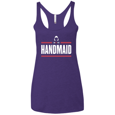 T-Shirts Purple Rush / X-Small I Am Not Your Handmaid Women's Triblend Racerback Tank