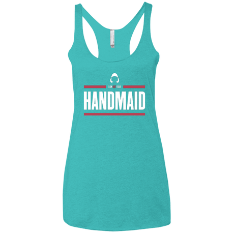 T-Shirts Tahiti Blue / X-Small I Am Not Your Handmaid Women's Triblend Racerback Tank