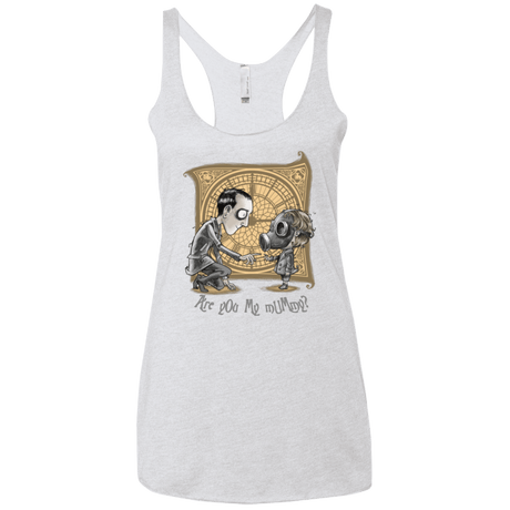 T-Shirts Heather White / X-Small I Am Not Your Mummy Women's Triblend Racerback Tank