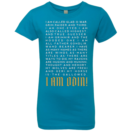 T-Shirts Turquoise / YXS I am Odin Girls Premium T-Shirt