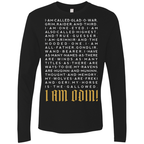 T-Shirts Black / Small I am Odin Men's Premium Long Sleeve