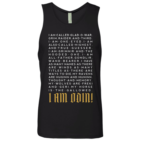 T-Shirts Black / Small I am Odin Men's Premium Tank Top