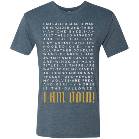 T-Shirts Indigo / Small I am Odin Men's Triblend T-Shirt