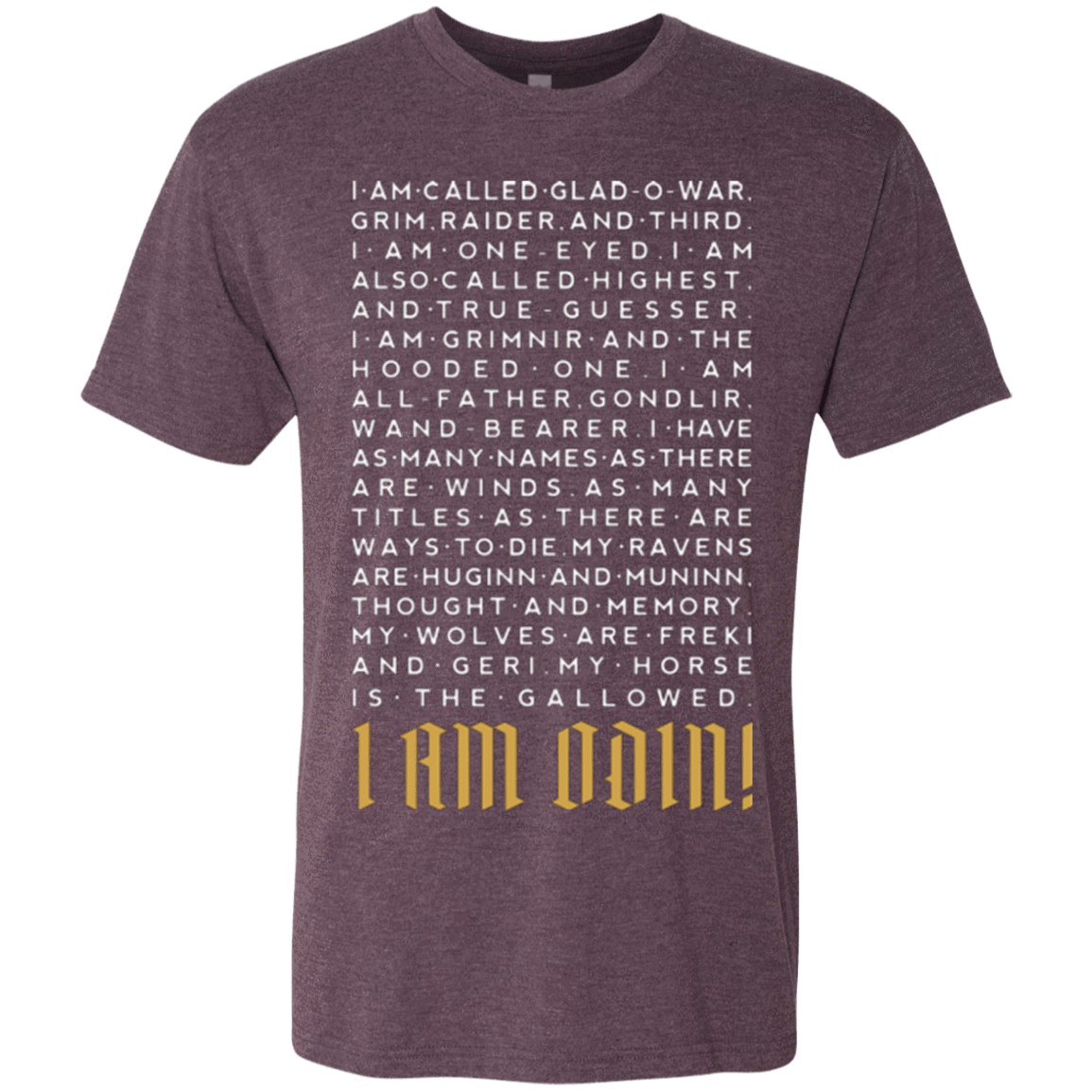 T-Shirts Vintage Purple / Small I am Odin Men's Triblend T-Shirt