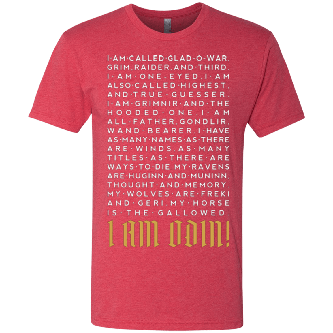 T-Shirts Vintage Red / Small I am Odin Men's Triblend T-Shirt
