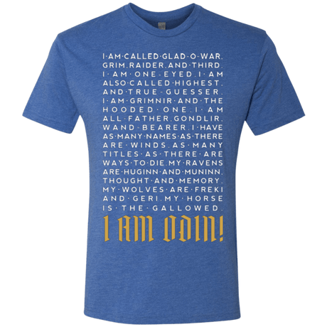 T-Shirts Vintage Royal / Small I am Odin Men's Triblend T-Shirt
