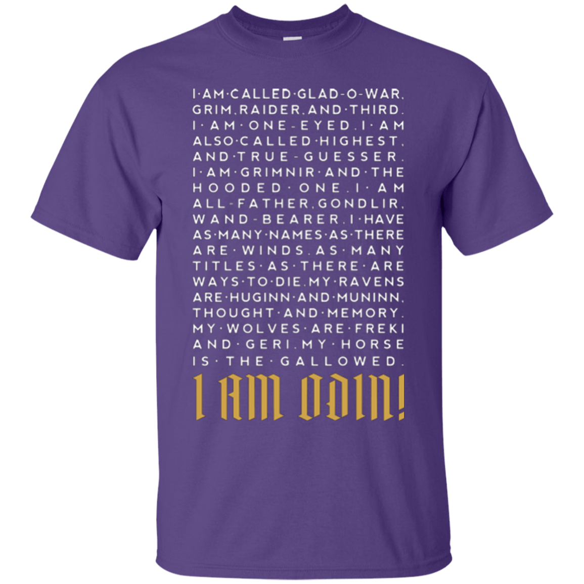 T-Shirts Purple / Small I am Odin T-Shirt