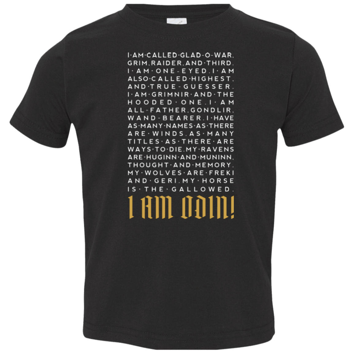 T-Shirts Black / 2T I am Odin Toddler Premium T-Shirt