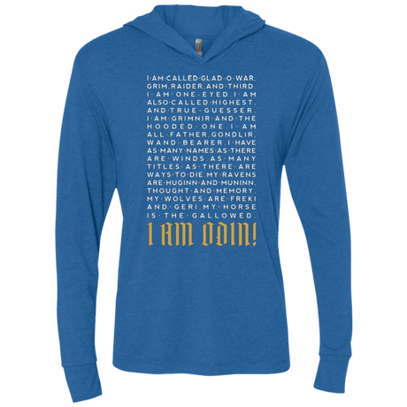 T-Shirts Vintage Royal / X-Small I am Odin Triblend Long Sleeve Hoodie Tee