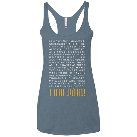 T-Shirts Indigo / X-Small I am Odin Women's Triblend Racerback Tank