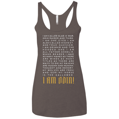 T-Shirts Macchiato / X-Small I am Odin Women's Triblend Racerback Tank