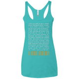 T-Shirts Tahiti Blue / X-Small I am Odin Women's Triblend Racerback Tank