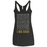 T-Shirts Vintage Black / X-Small I am Odin Women's Triblend Racerback Tank