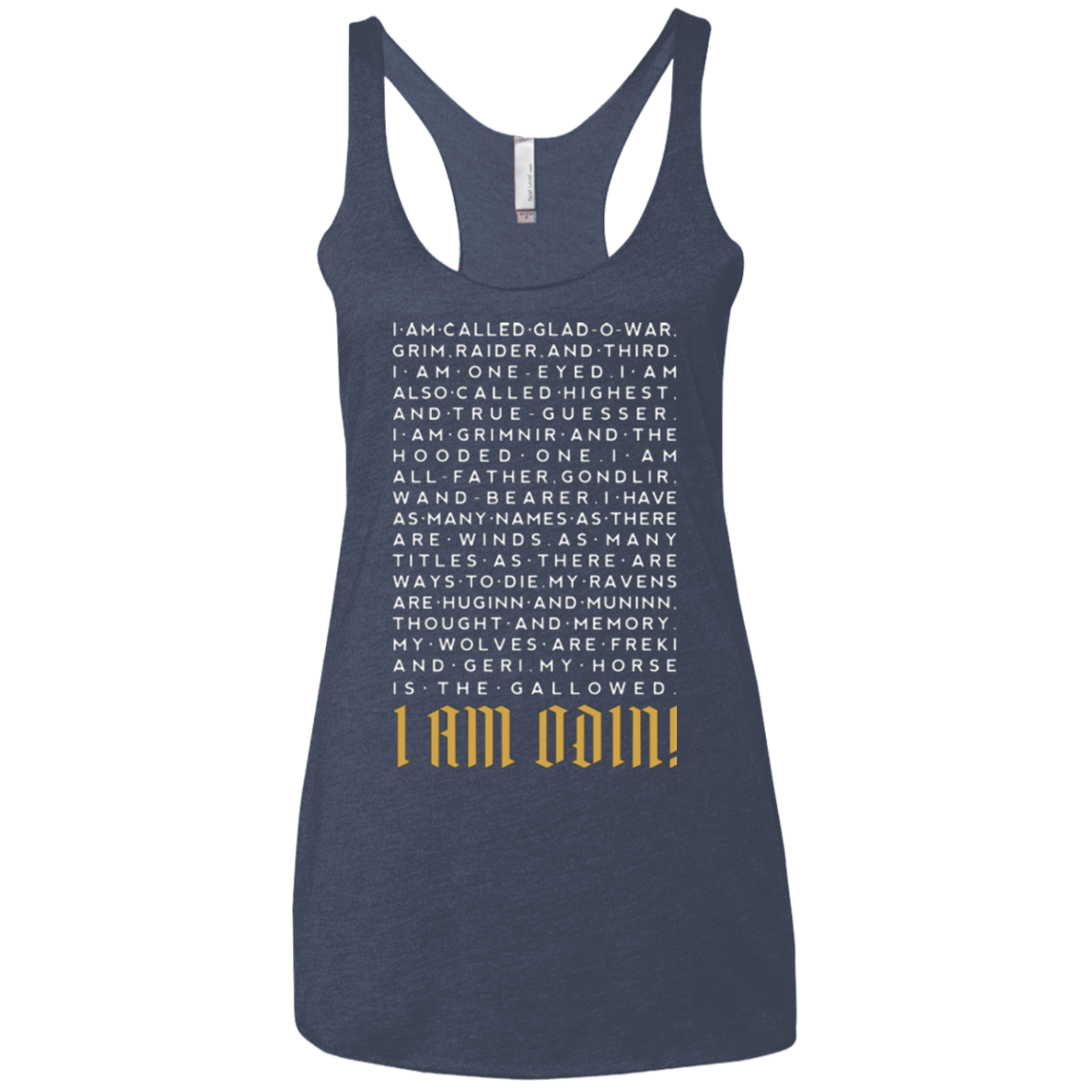 T-Shirts Vintage Navy / X-Small I am Odin Women's Triblend Racerback Tank