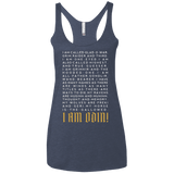 T-Shirts Vintage Navy / X-Small I am Odin Women's Triblend Racerback Tank