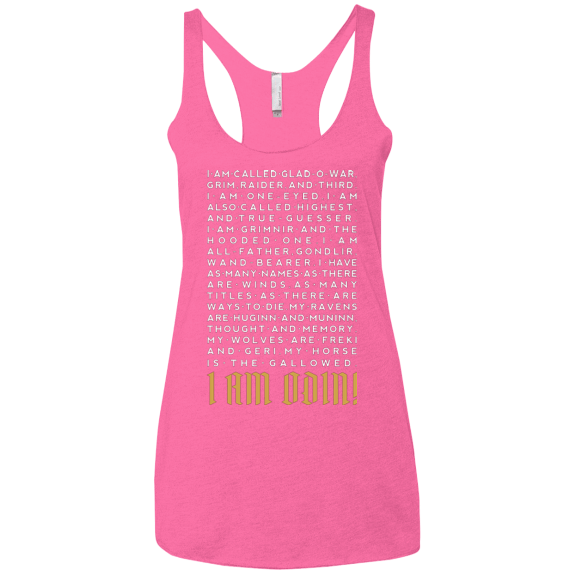 T-Shirts Vintage Pink / X-Small I am Odin Women's Triblend Racerback Tank