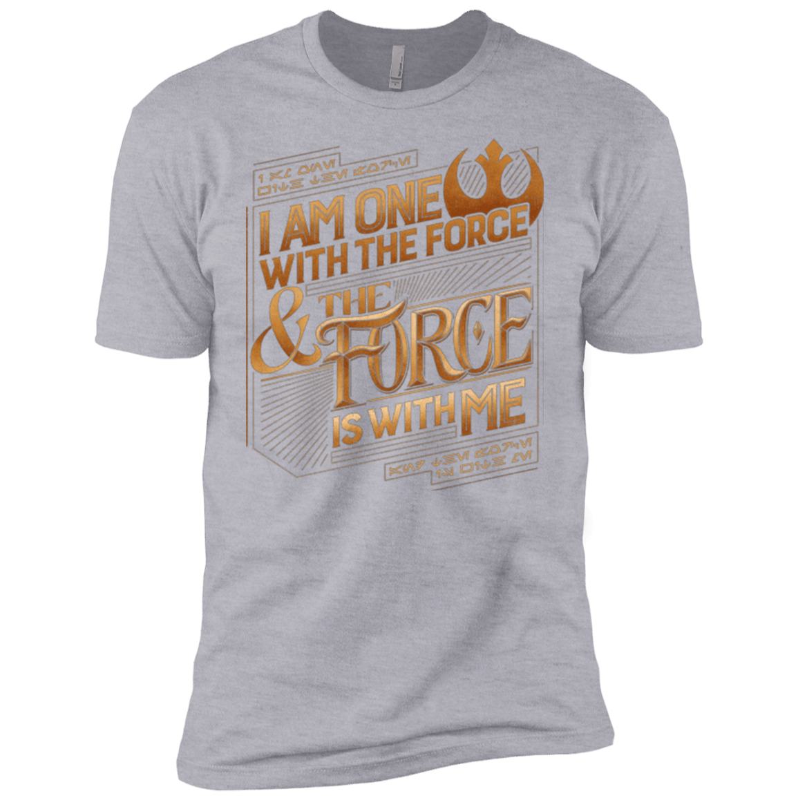 T-Shirts Heather Grey / YXS I Am One With The Force Boys Premium T-Shirt