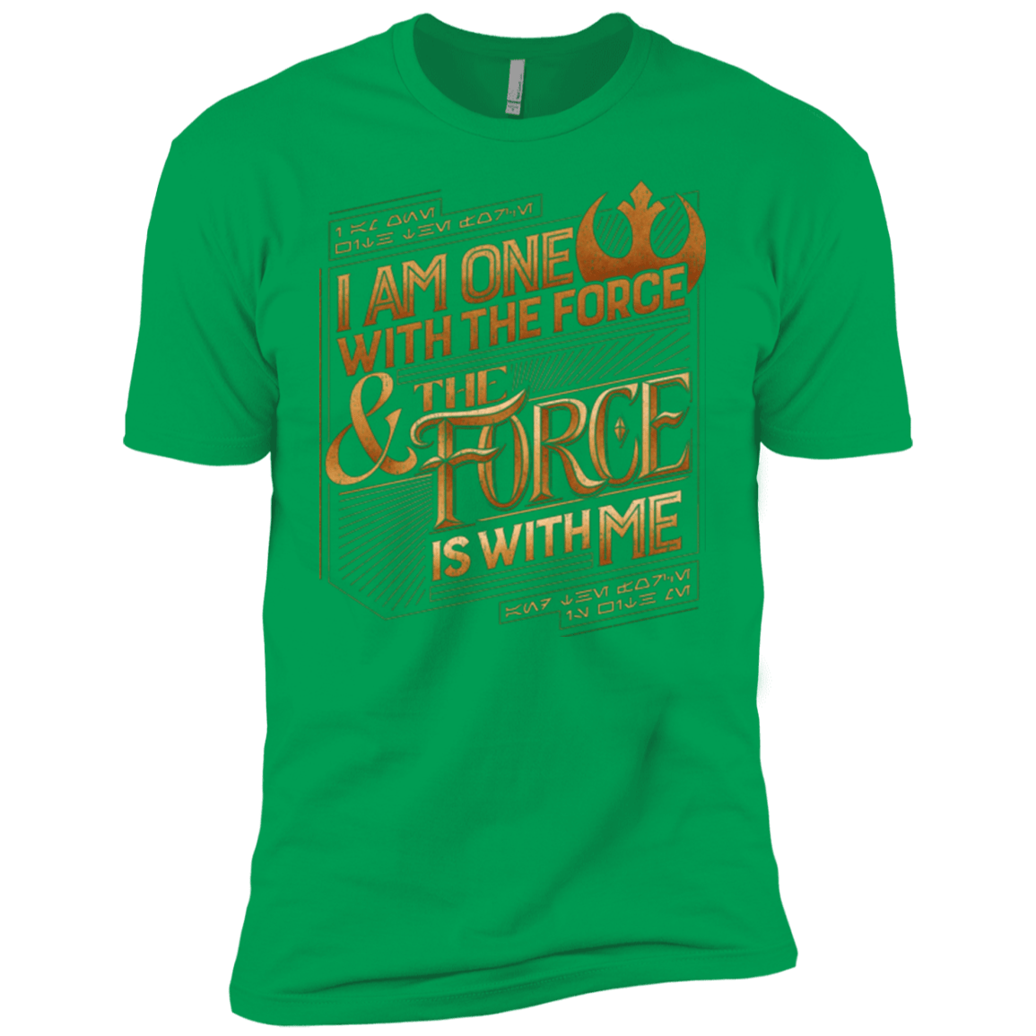 T-Shirts Kelly Green / YXS I Am One With The Force Boys Premium T-Shirt