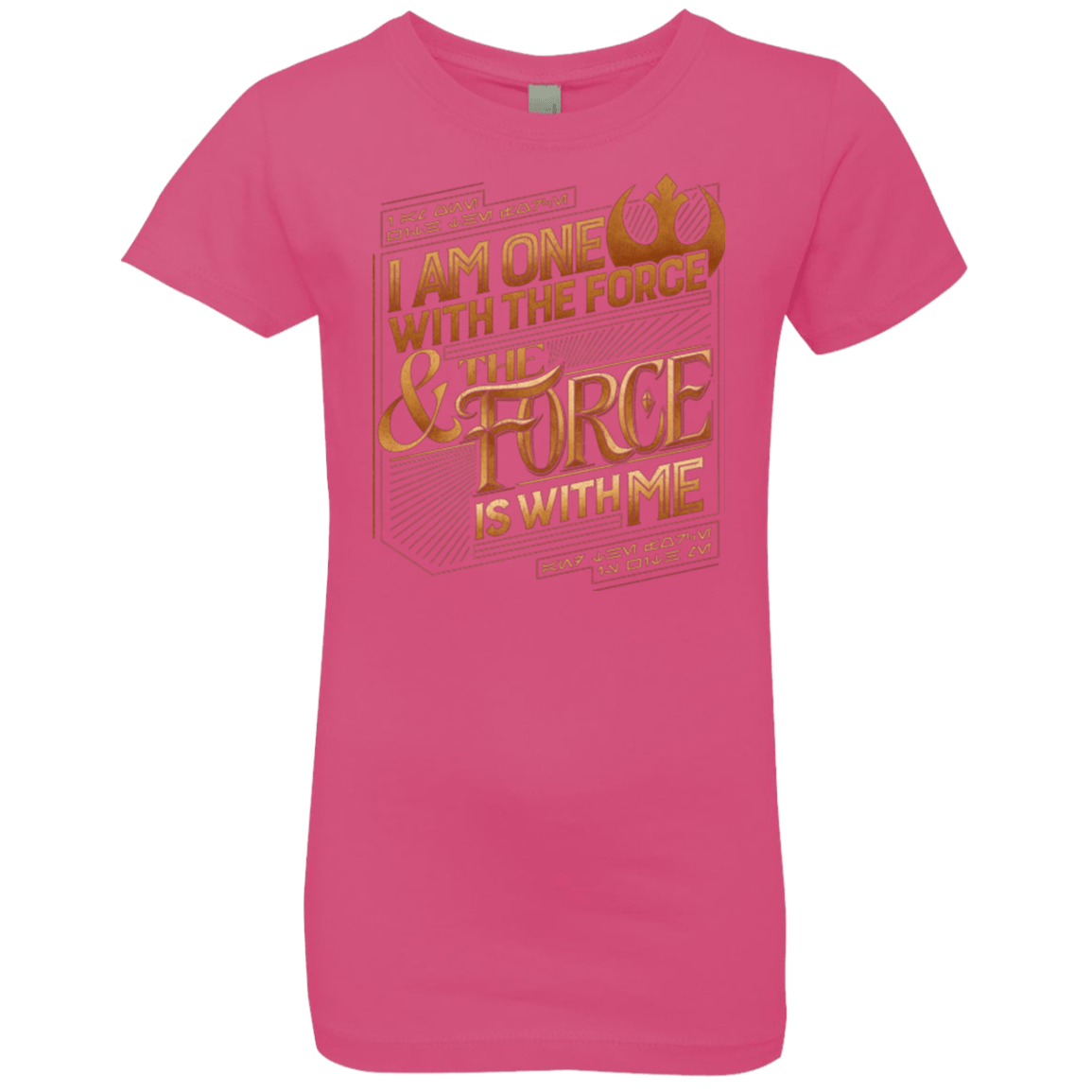 T-Shirts Hot Pink / YXS I Am One With The Force Girls Premium T-Shirt