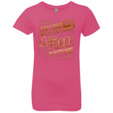 T-Shirts Hot Pink / YXS I Am One With The Force Girls Premium T-Shirt