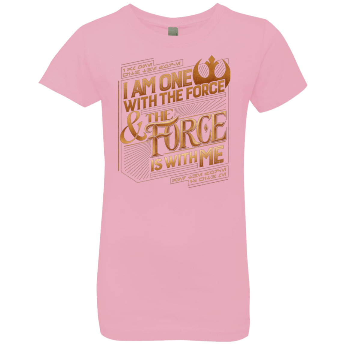 T-Shirts Light Pink / YXS I Am One With The Force Girls Premium T-Shirt