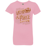 T-Shirts Light Pink / YXS I Am One With The Force Girls Premium T-Shirt