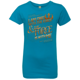 T-Shirts Turquoise / YXS I Am One With The Force Girls Premium T-Shirt