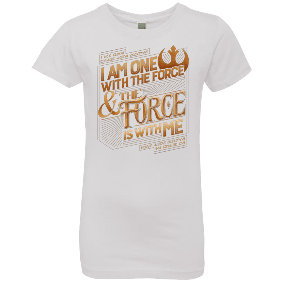 T-Shirts White / YXS I Am One With The Force Girls Premium T-Shirt