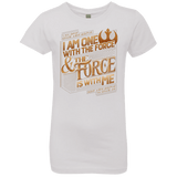T-Shirts White / YXS I Am One With The Force Girls Premium T-Shirt