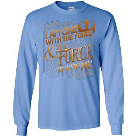 T-Shirts Carolina Blue / S I Am One With The Force Men's Long Sleeve T-Shirt