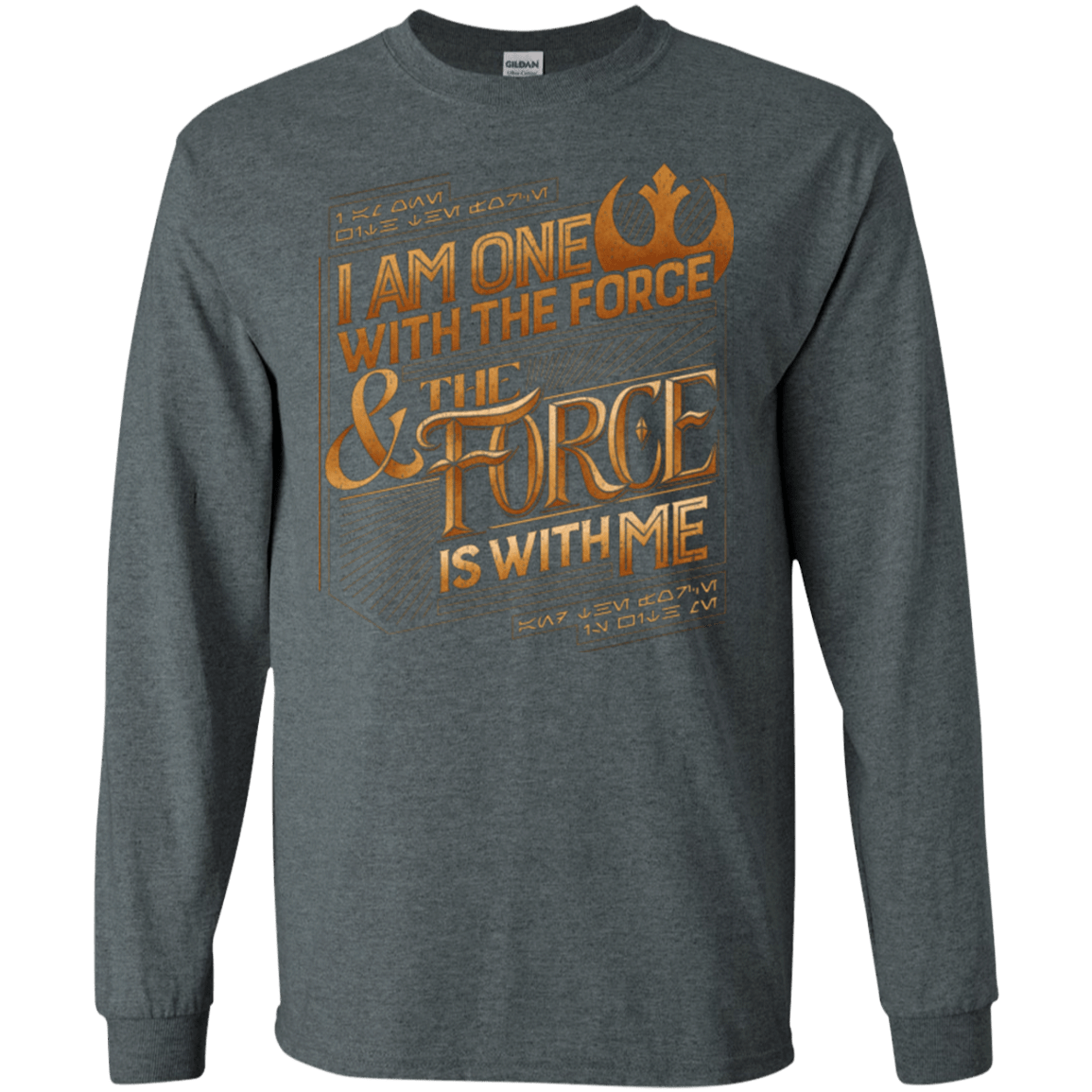 T-Shirts Dark Heather / S I Am One With The Force Men's Long Sleeve T-Shirt