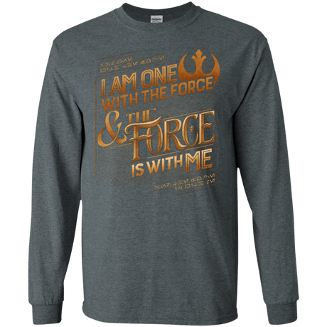 T-Shirts Dark Heather / S I Am One With The Force Men's Long Sleeve T-Shirt