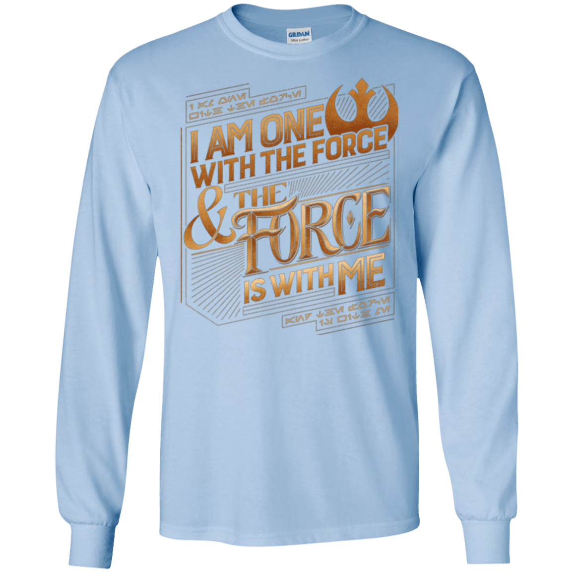 T-Shirts Light Blue / S I Am One With The Force Men's Long Sleeve T-Shirt