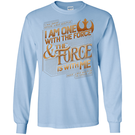 T-Shirts Light Blue / S I Am One With The Force Men's Long Sleeve T-Shirt