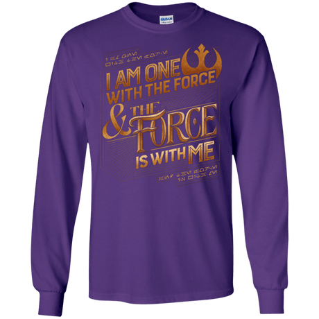 T-Shirts Purple / S I Am One With The Force Men's Long Sleeve T-Shirt