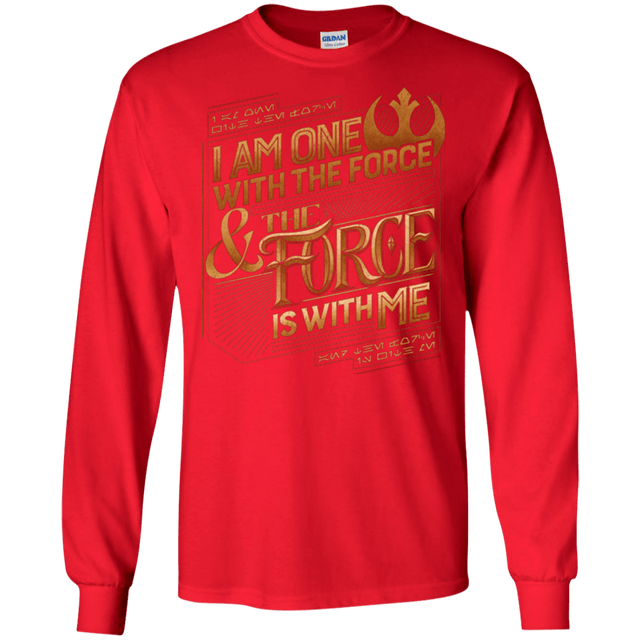 T-Shirts Red / S I Am One With The Force Men's Long Sleeve T-Shirt