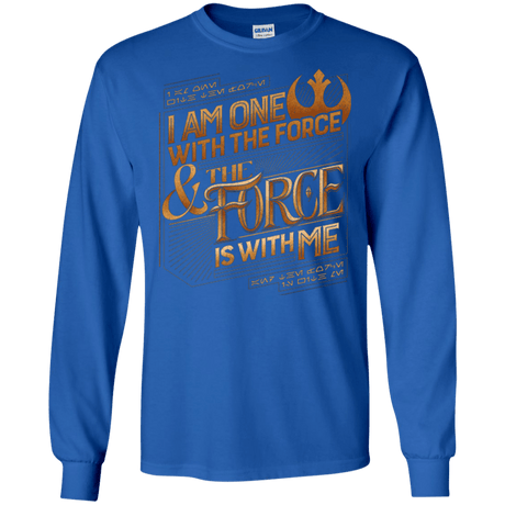 T-Shirts Royal / S I Am One With The Force Men's Long Sleeve T-Shirt