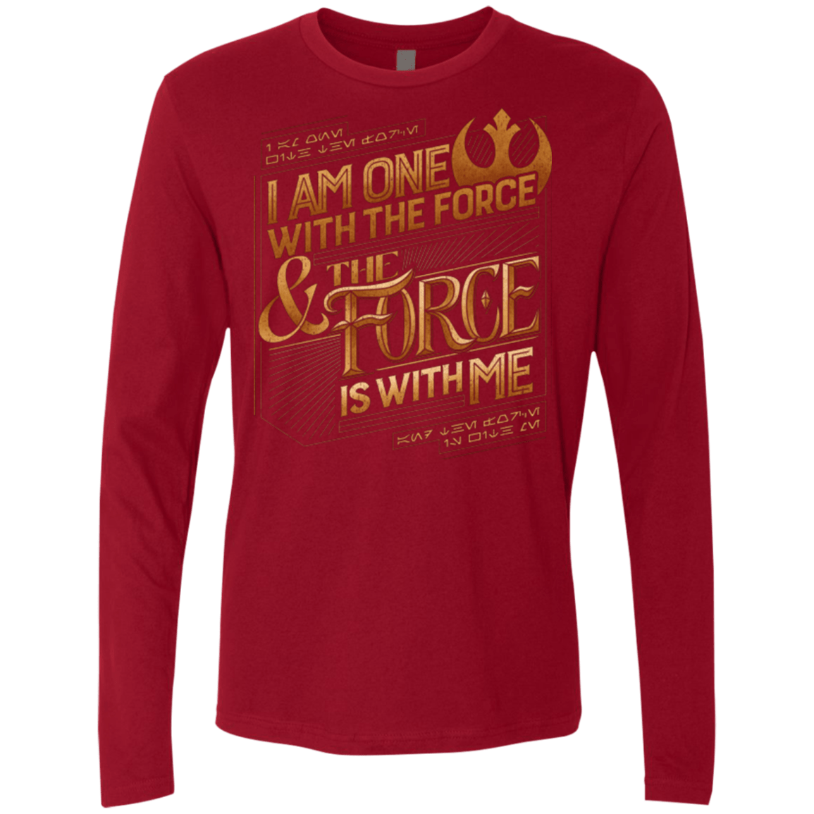 T-Shirts Cardinal / S I Am One With The Force Men's Premium Long Sleeve