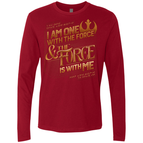 T-Shirts Cardinal / S I Am One With The Force Men's Premium Long Sleeve