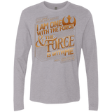 T-Shirts Heather Grey / S I Am One With The Force Men's Premium Long Sleeve