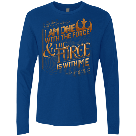 T-Shirts Royal / S I Am One With The Force Men's Premium Long Sleeve