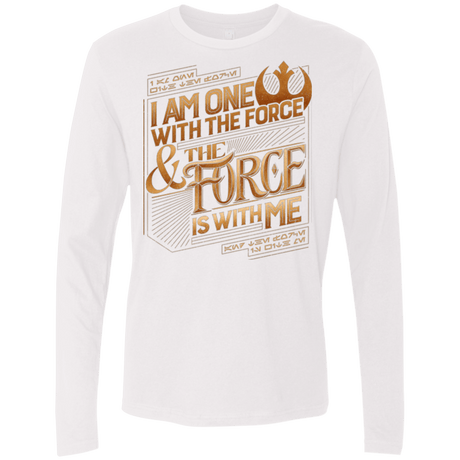 T-Shirts White / S I Am One With The Force Men's Premium Long Sleeve