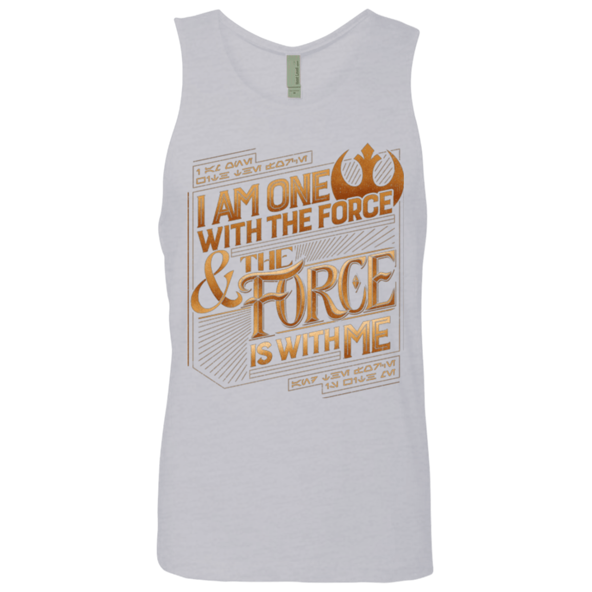 T-Shirts Heather Grey / S I Am One With The Force Men's Premium Tank Top