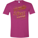 T-Shirts Antique Heliconia / S I Am One With The Force Men's Semi-Fitted Softstyle