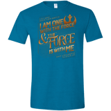 T-Shirts Antique Sapphire / S I Am One With The Force Men's Semi-Fitted Softstyle