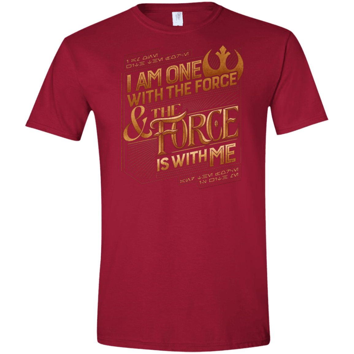 T-Shirts Cardinal Red / S I Am One With The Force Men's Semi-Fitted Softstyle