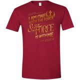 T-Shirts Cardinal Red / S I Am One With The Force Men's Semi-Fitted Softstyle