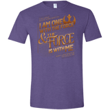 T-Shirts Heather Purple / S I Am One With The Force Men's Semi-Fitted Softstyle